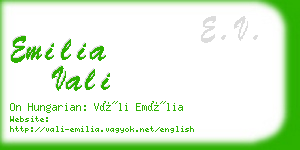 emilia vali business card